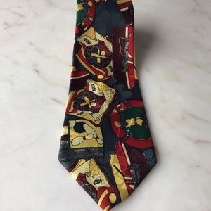 Vintage bowling games novelty necktie